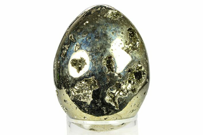 Polished Pyrite Egg - Peru #302388
